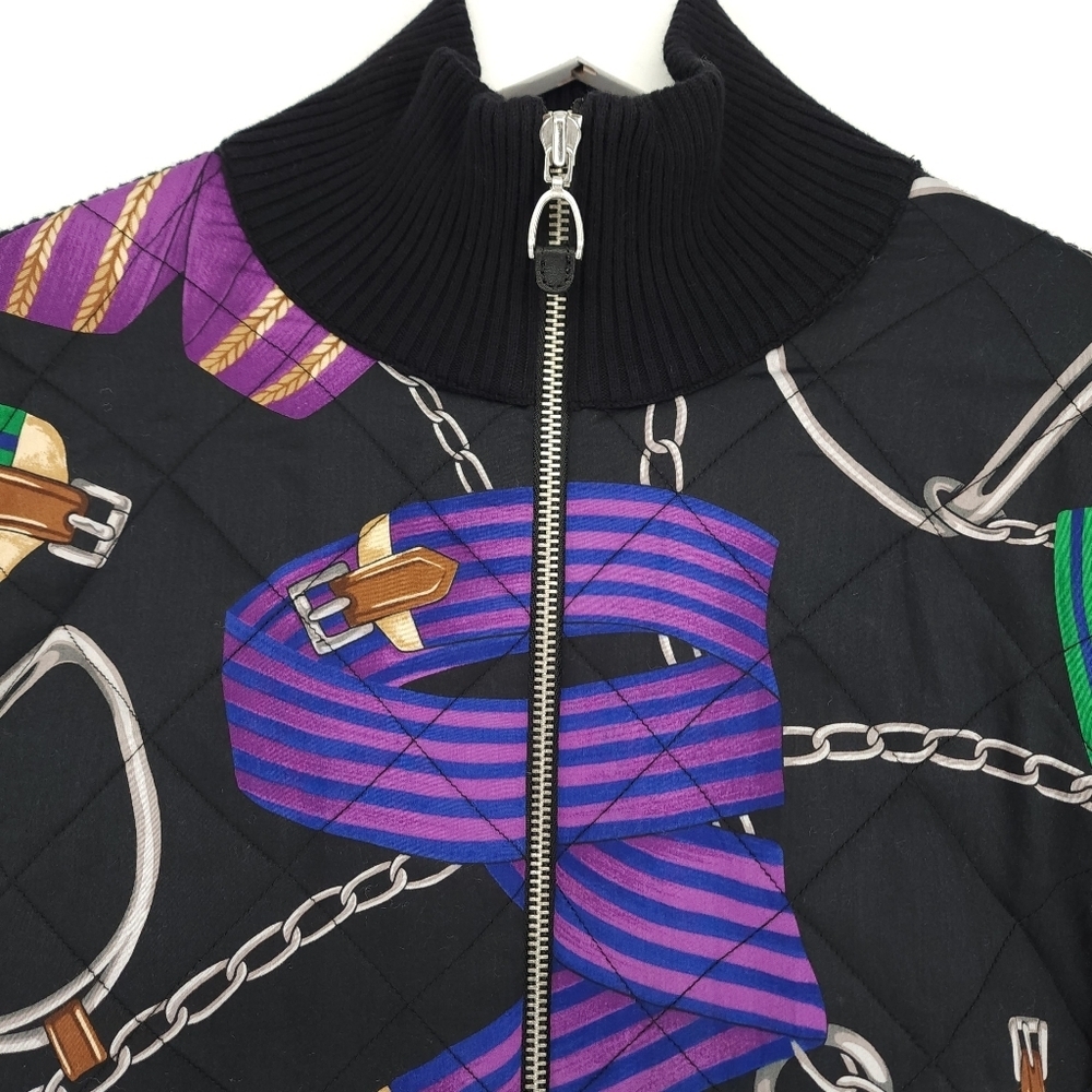 Vintage Lauren Ralph Lauren Abstract Design Full Zip Quilted Jacket - Picture 2 of 7
